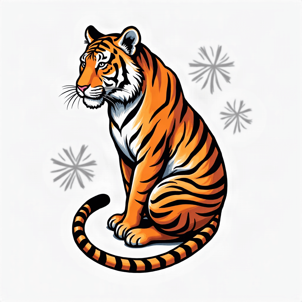 I want a good simple tattoo with a tiger