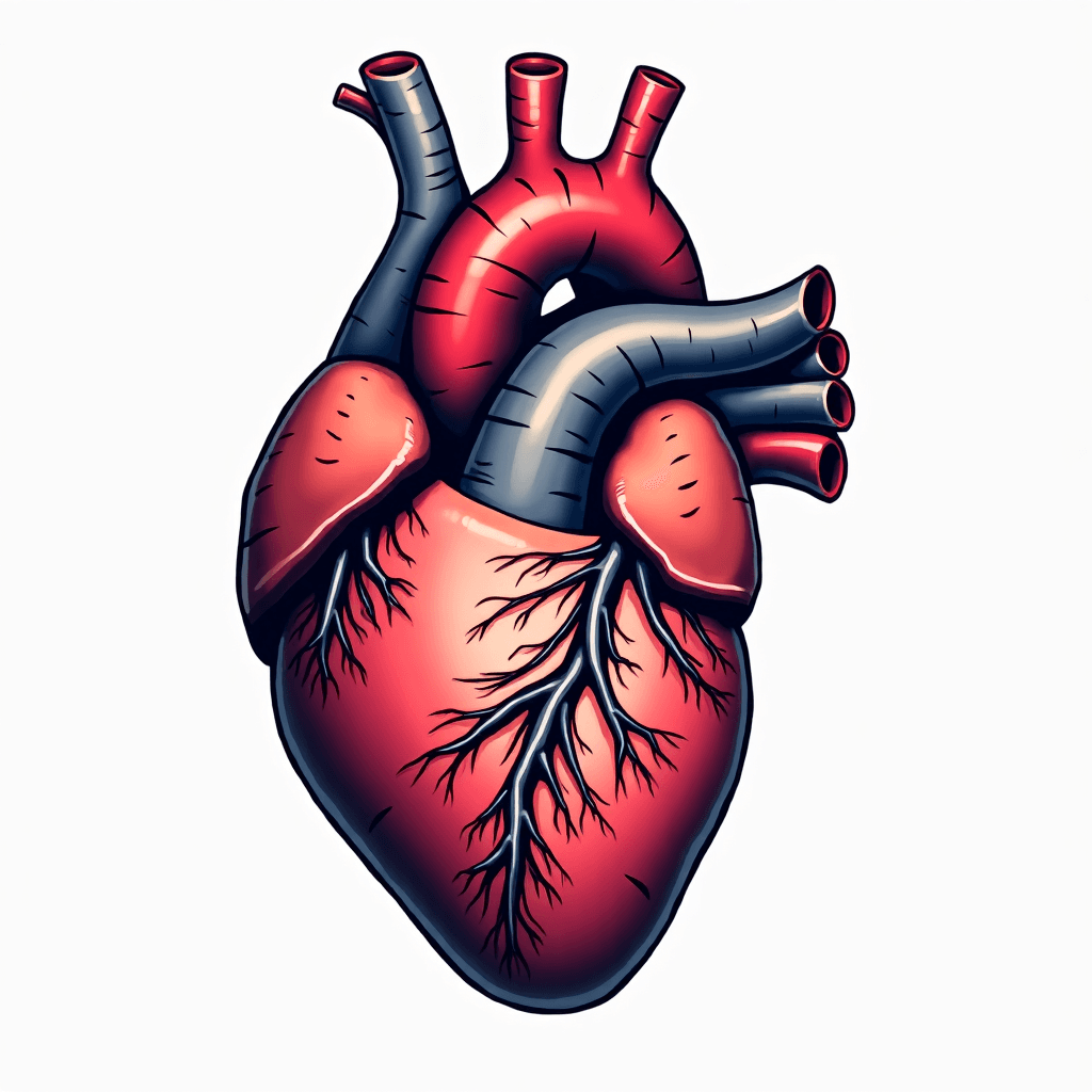 Anatomical Heart tattoo design for Doctors