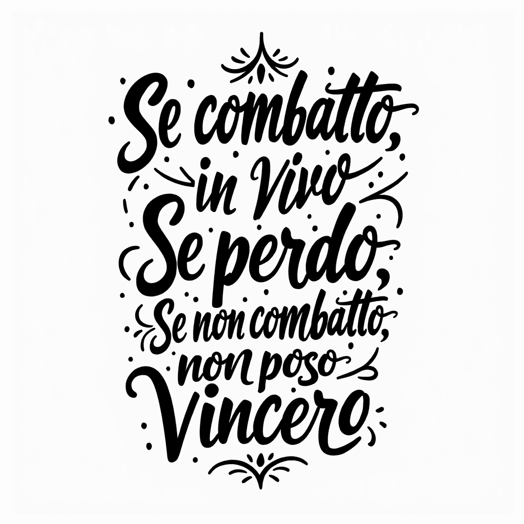 Se combatto, vivo. Se perdo, muoi. Se non combatto…