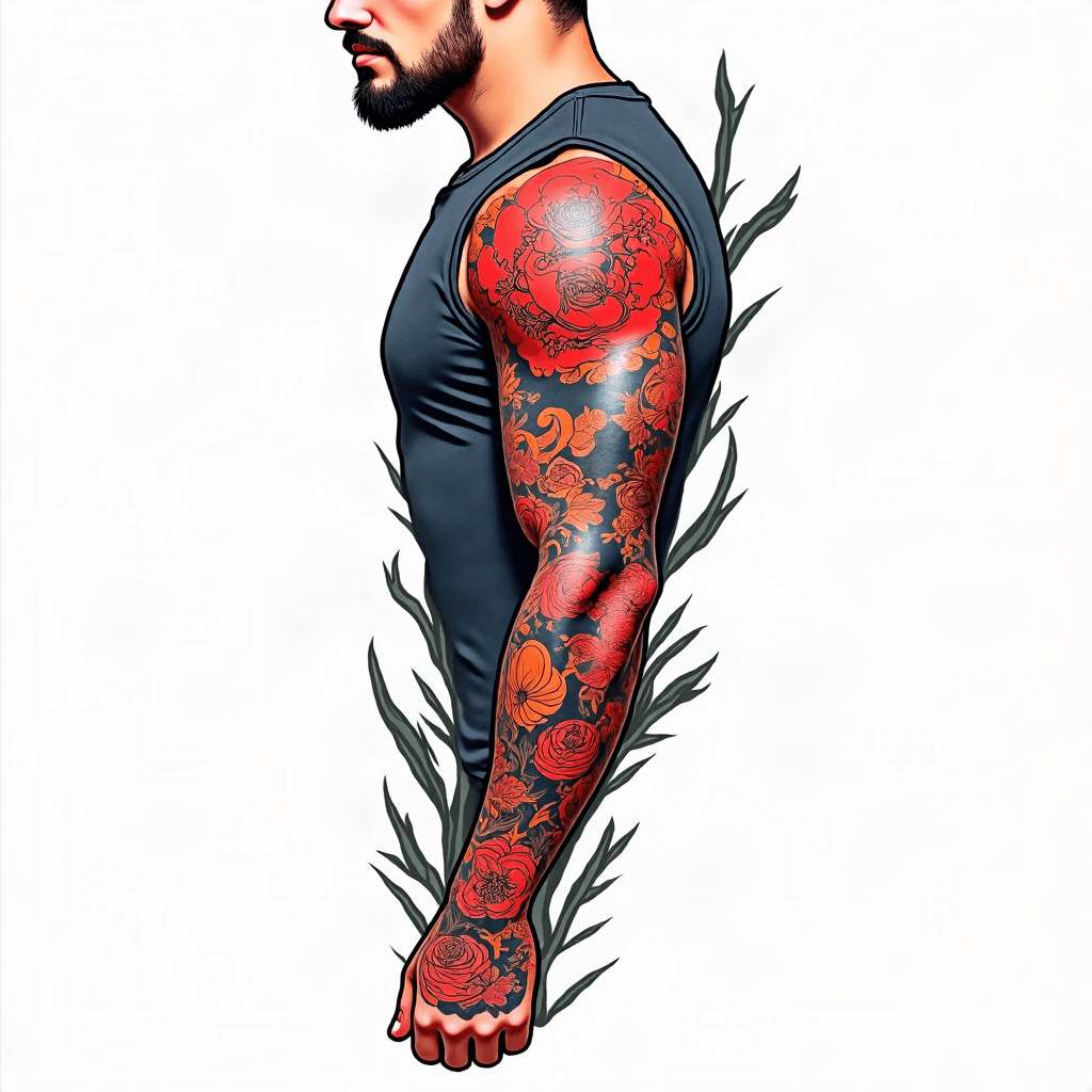 samoan half sleeve on the left forearm that repres…