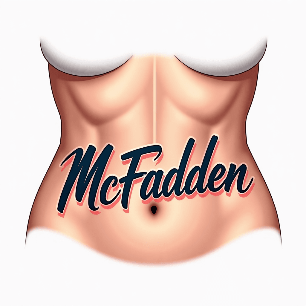 The last name
“McFadden”
On the ribs