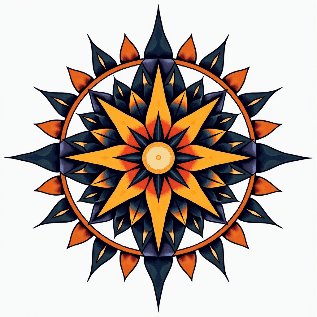 Sacred geometry mandala with precise patterns