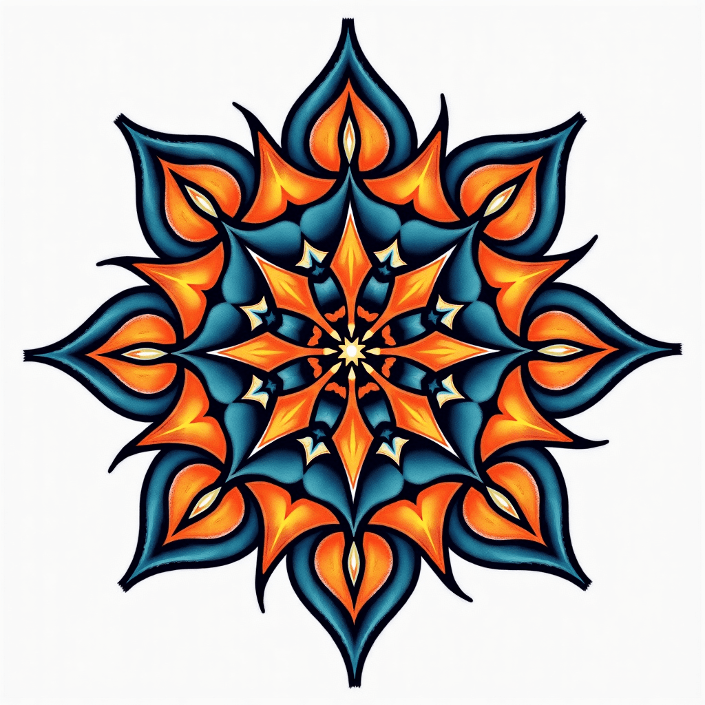 Sacred geometry mandala with precise patterns