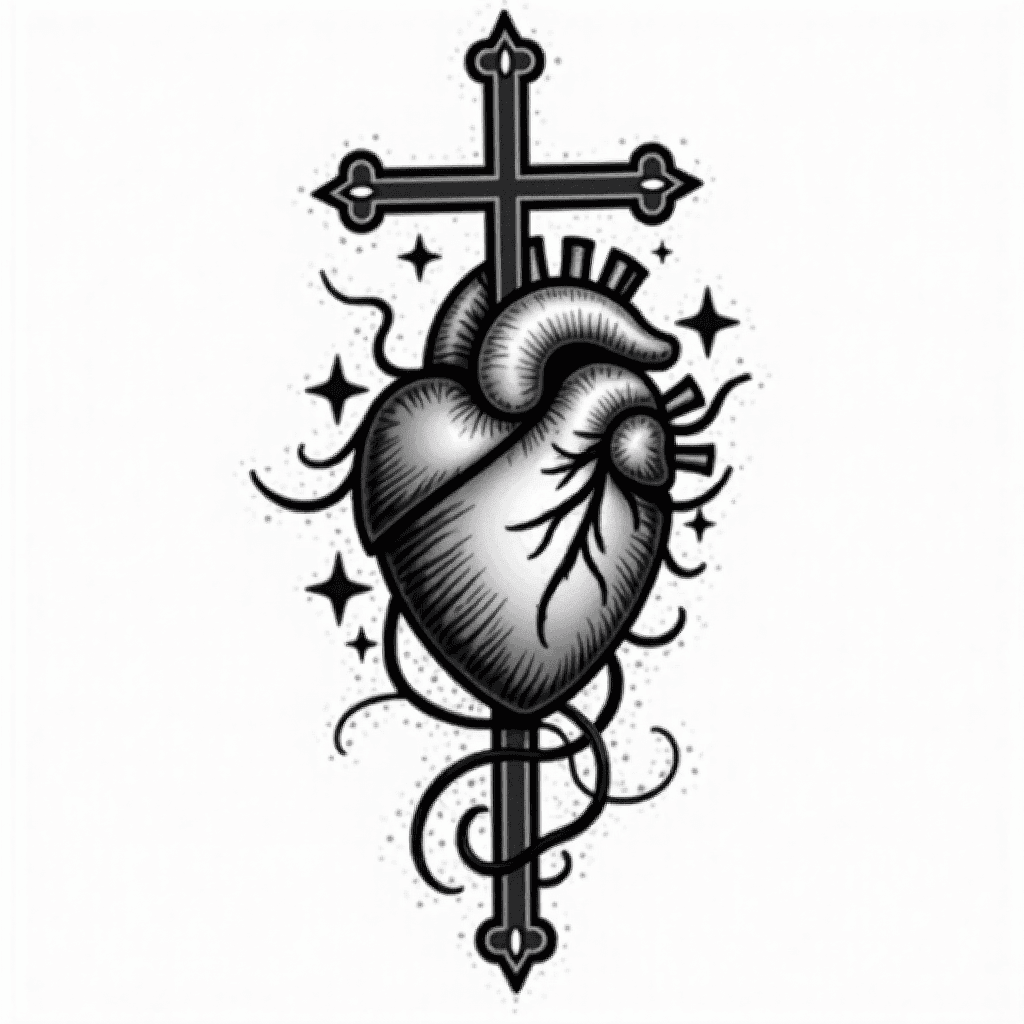 Daniel flores with cross and heart