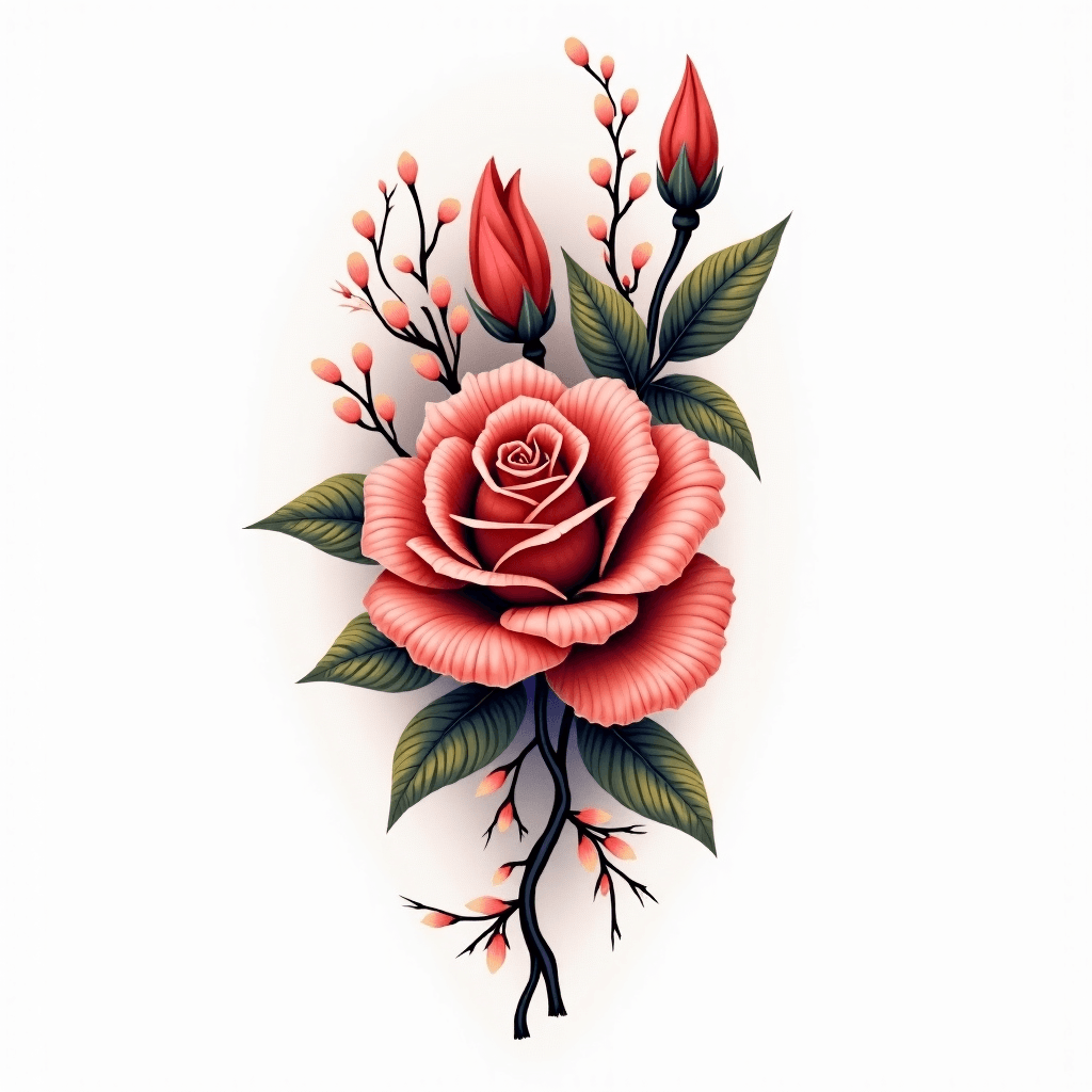 櫻花樹 (胸口紋身)
