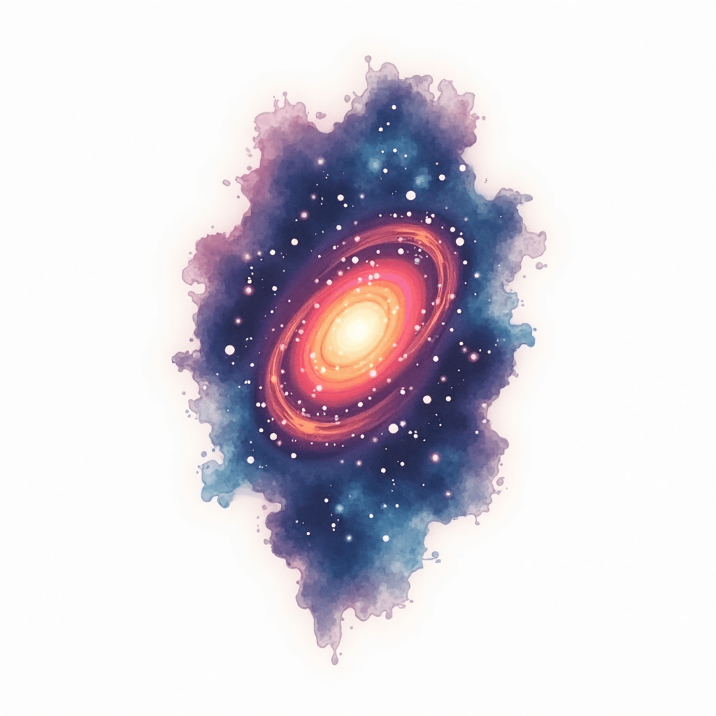 Abstract galaxy design with constellation patterns