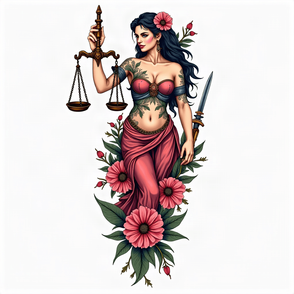 I want to have a combo of floral and Greek mytholo…