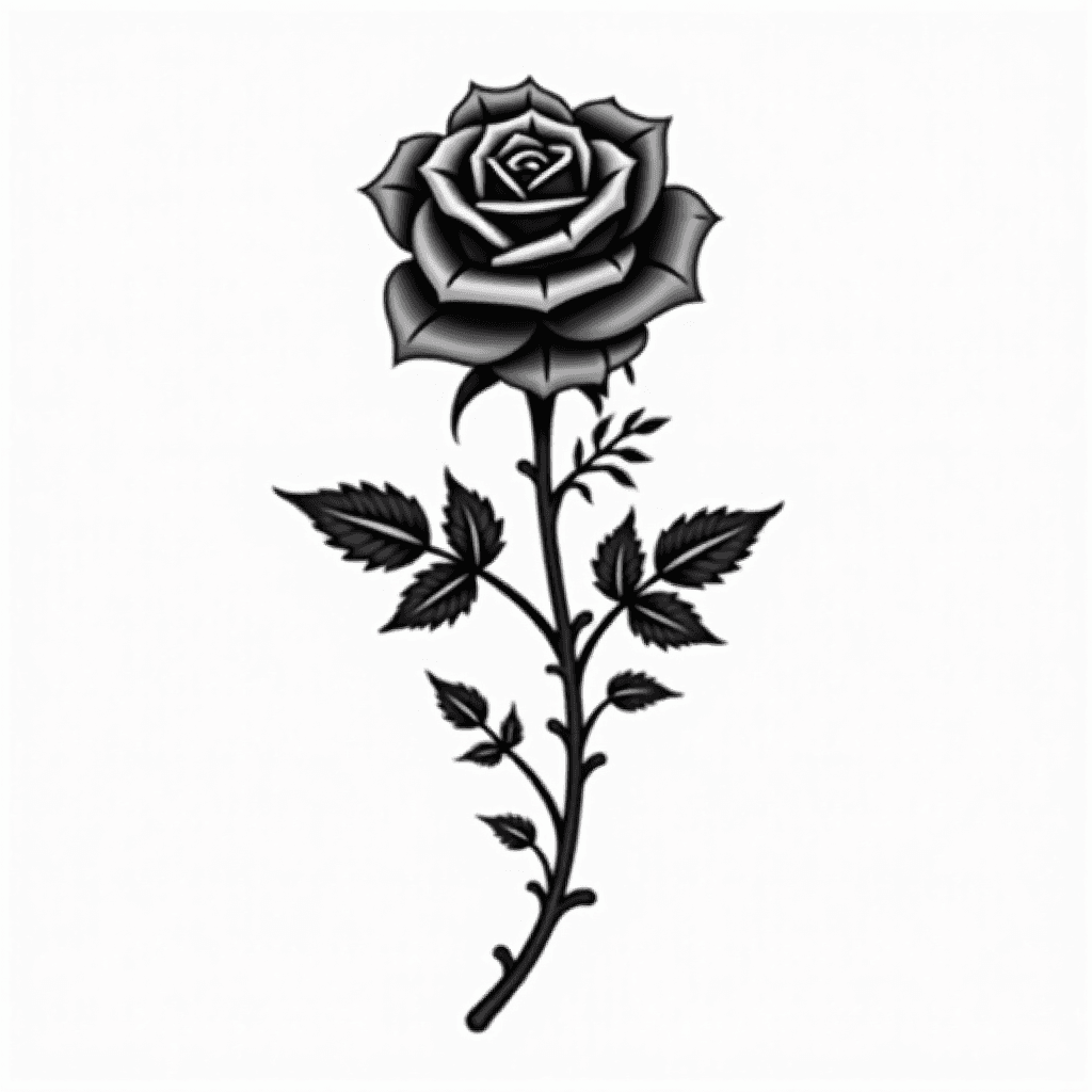 Rose Tattoo with my name christano with a vine goi...