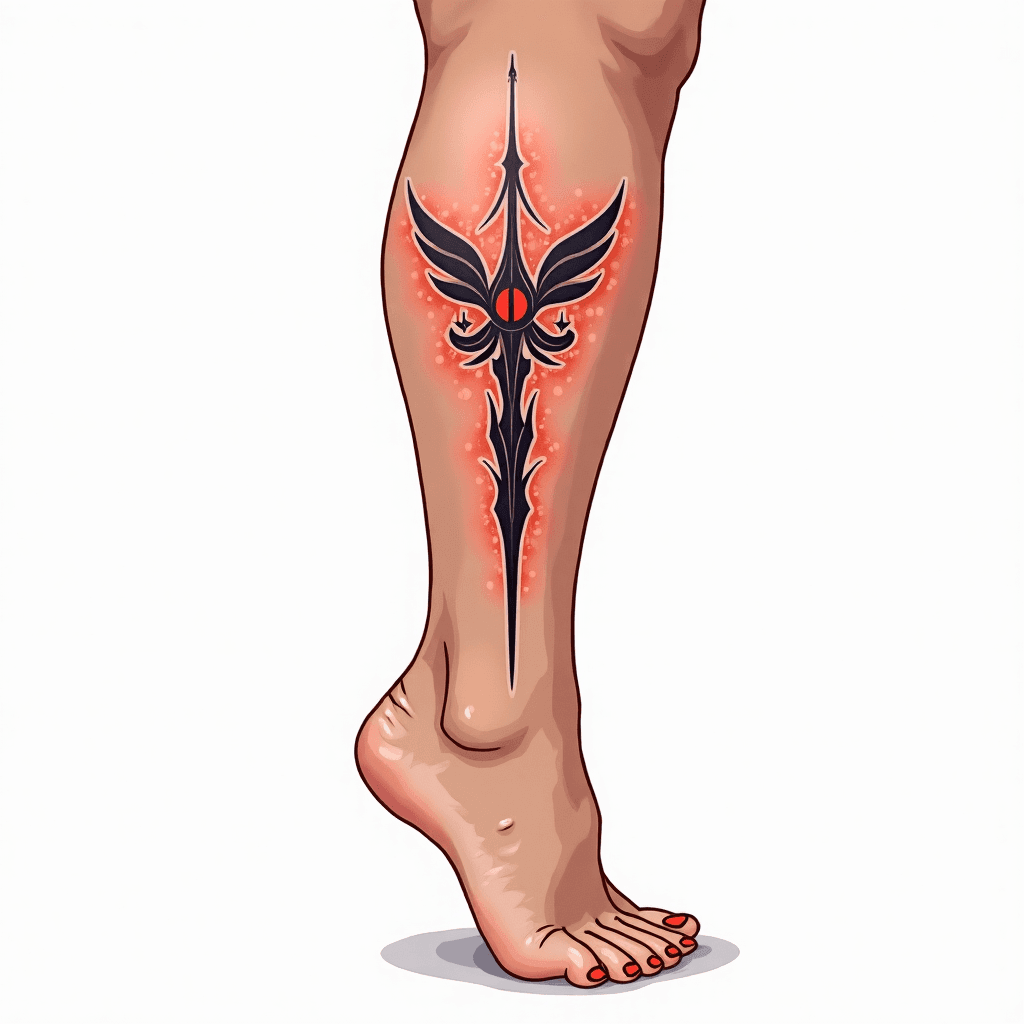 Random hypersigil on the back of my calf