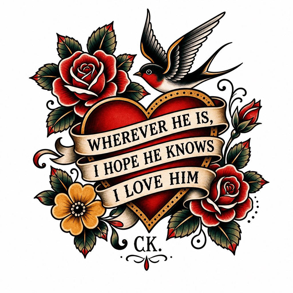 Wherever he is, I hope he knows I love him
CK