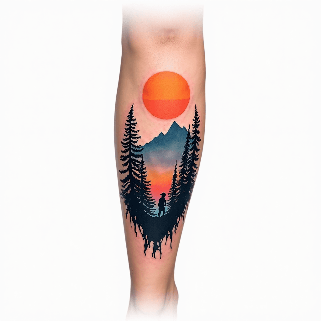 Feminine altitude sickness tattoo with Denver moun…