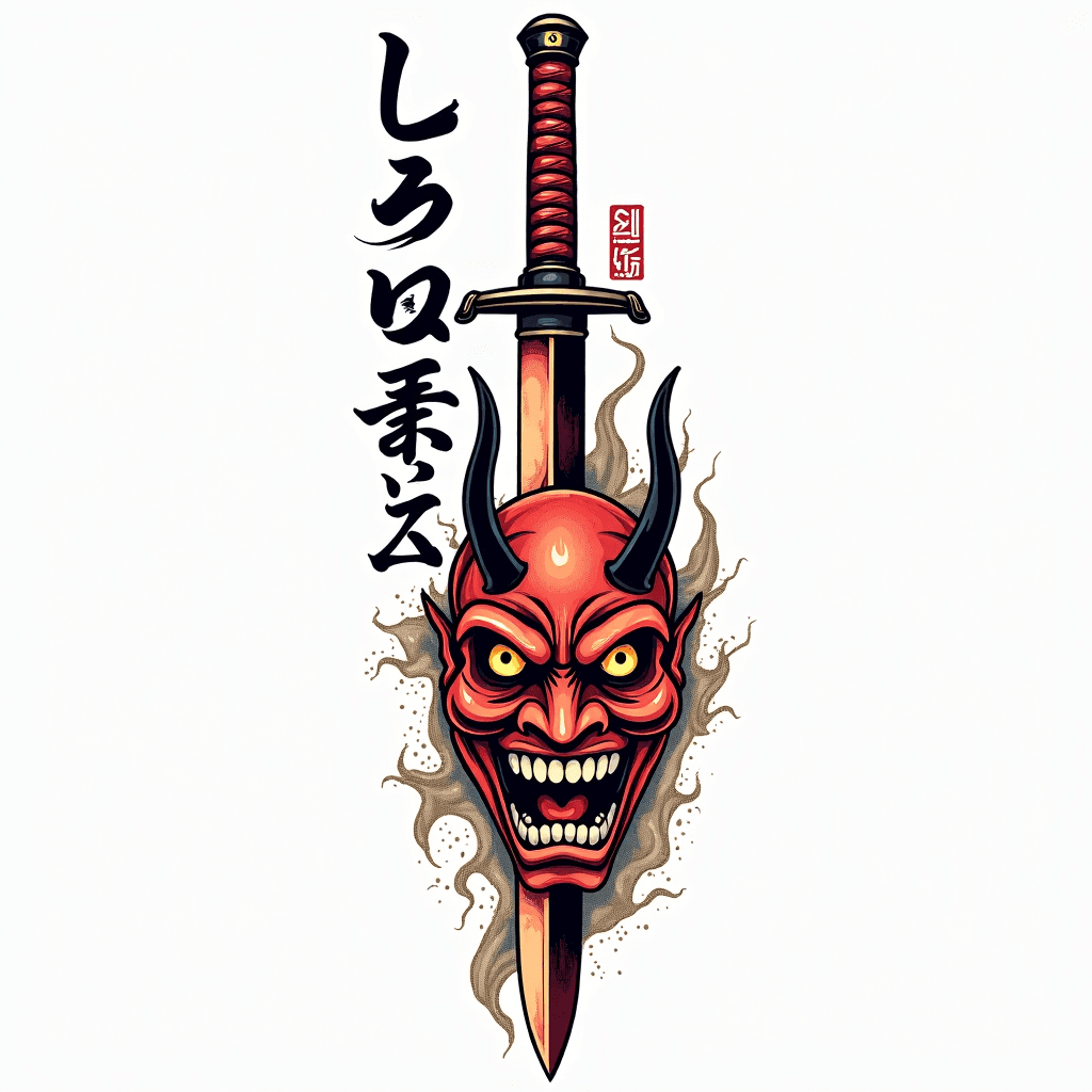 Samurai sword with the name Louis in Japanese and ...