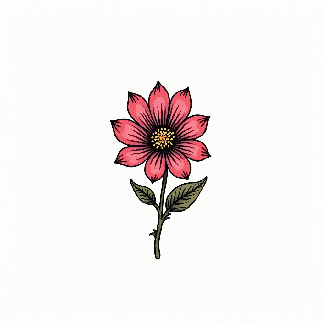 small flower tattoo for under the eye