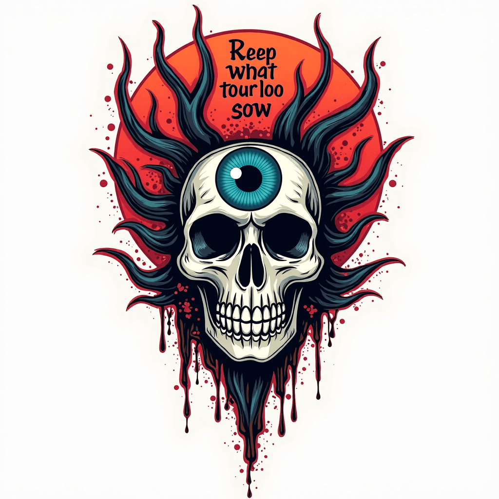 Trippy open eye grateful dead graffiti style reap ...
