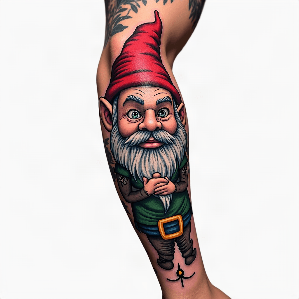 Sleeve tatto that looks like dwarves joins ons