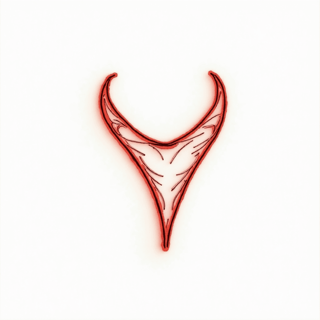 Fine line boomerang tattoo design