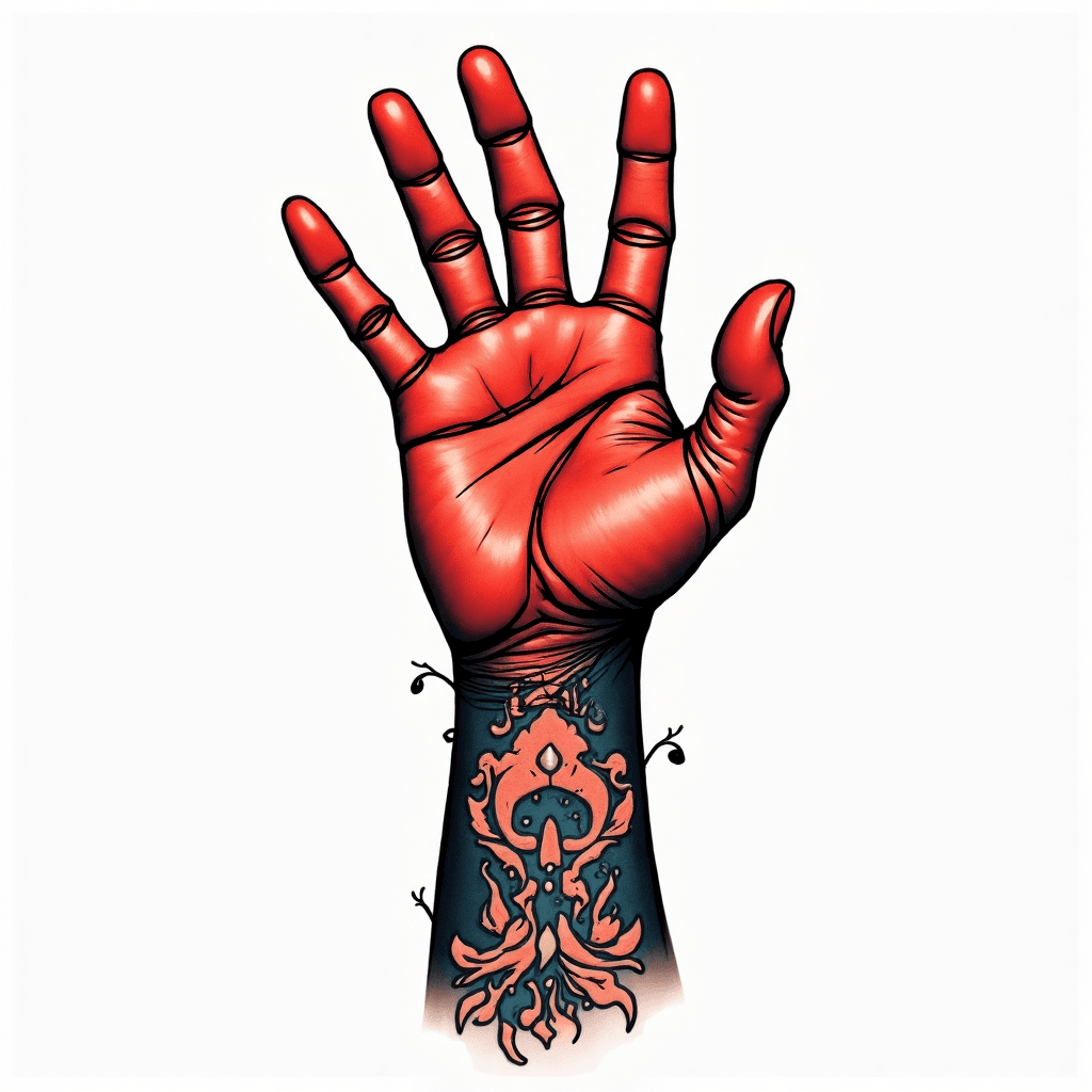 fear god hand tattoo