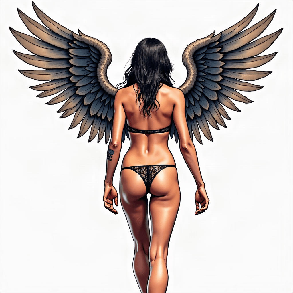 Guardian angel back piece