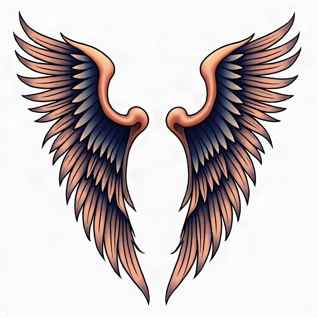 Angel wings shoulder pair