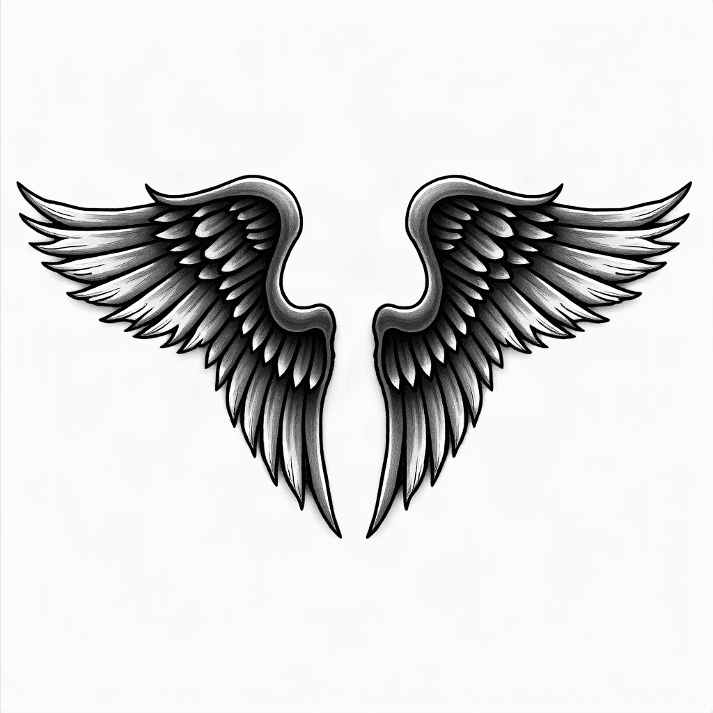 Angel wings shoulder pair