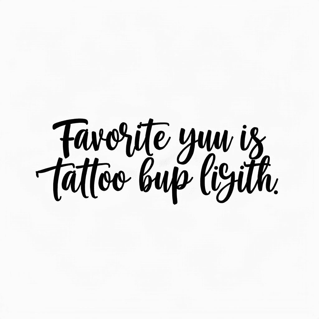 Favorite quote in elegant script