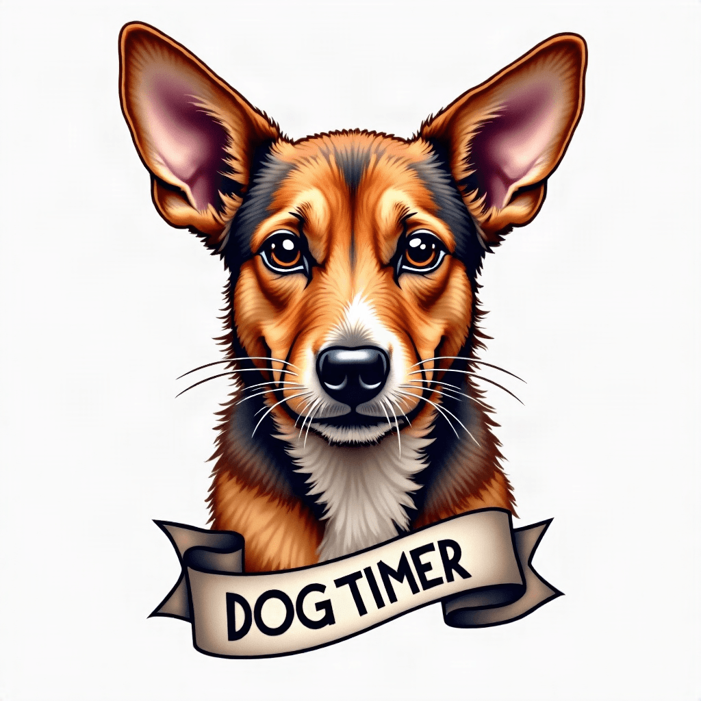 Dog portrait with name