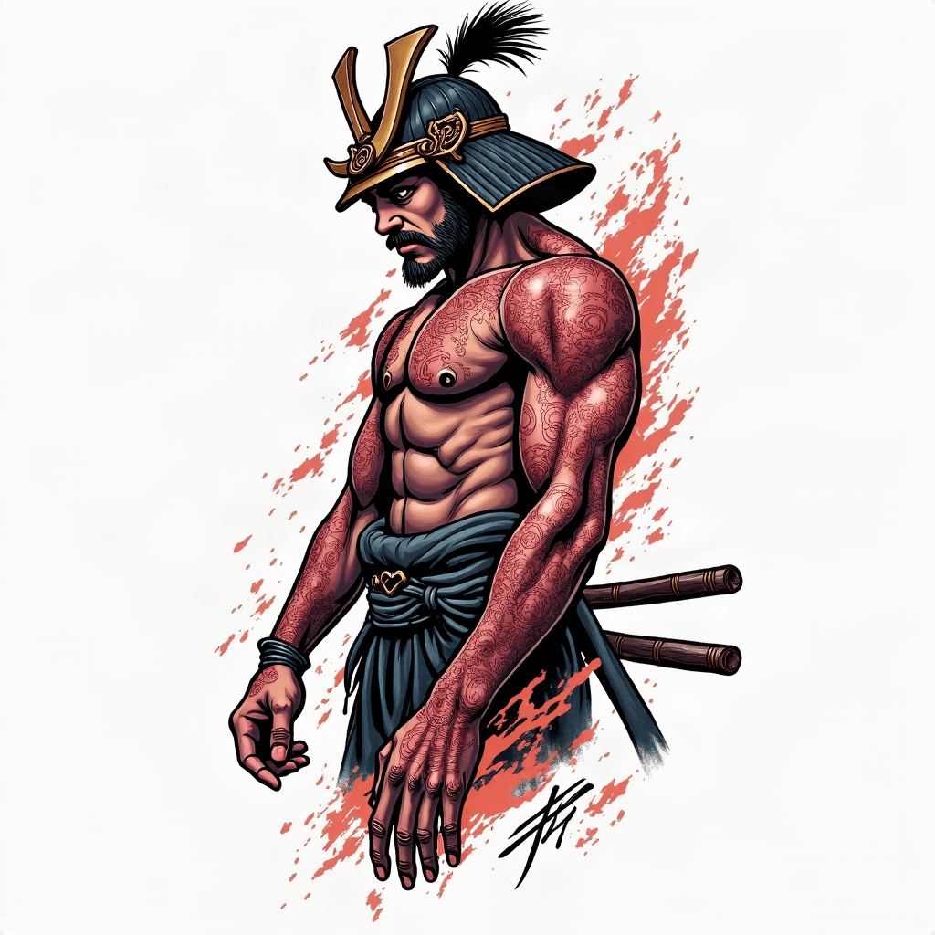 Samurai warrior sleeve