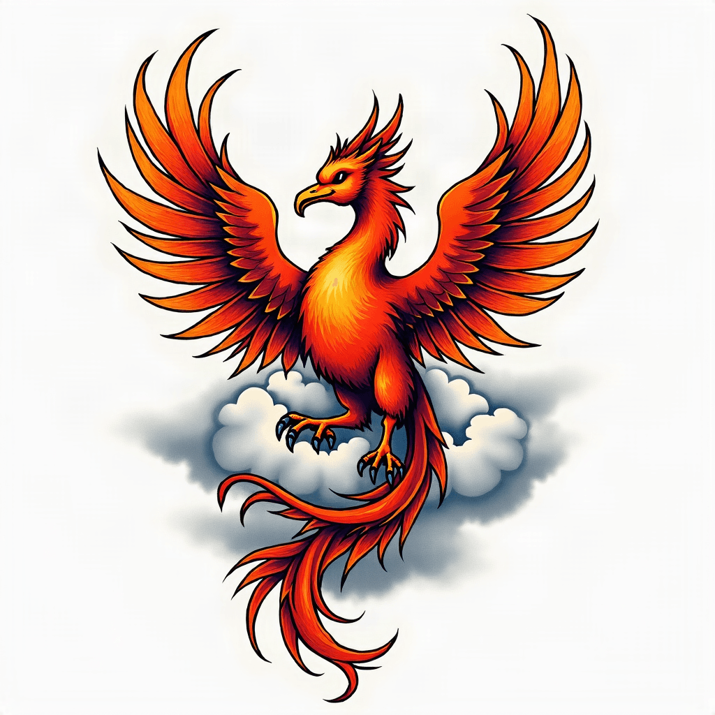 Phoenix and clouds