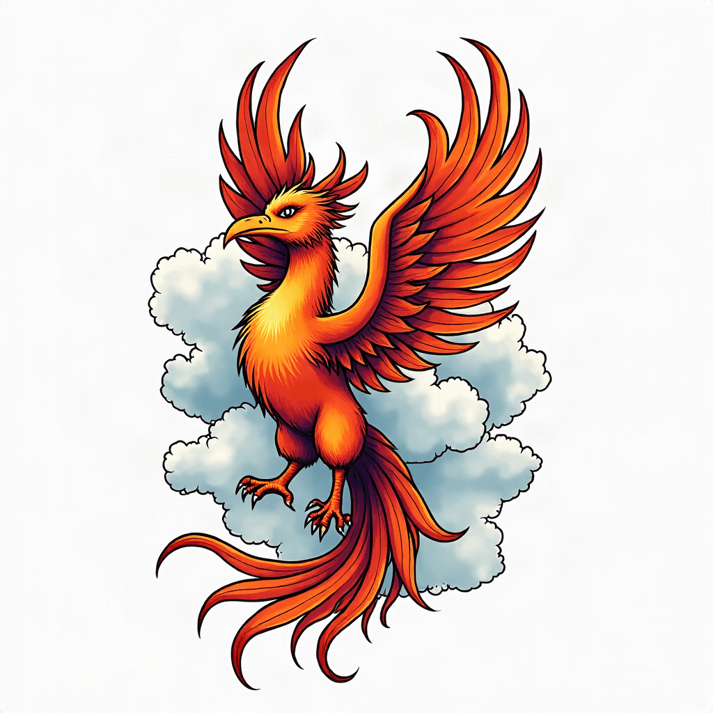 Phoenix and clouds