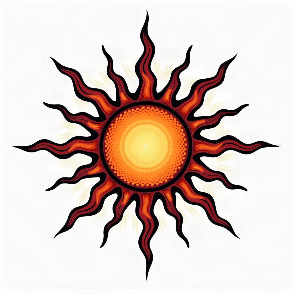 Tribal sun design