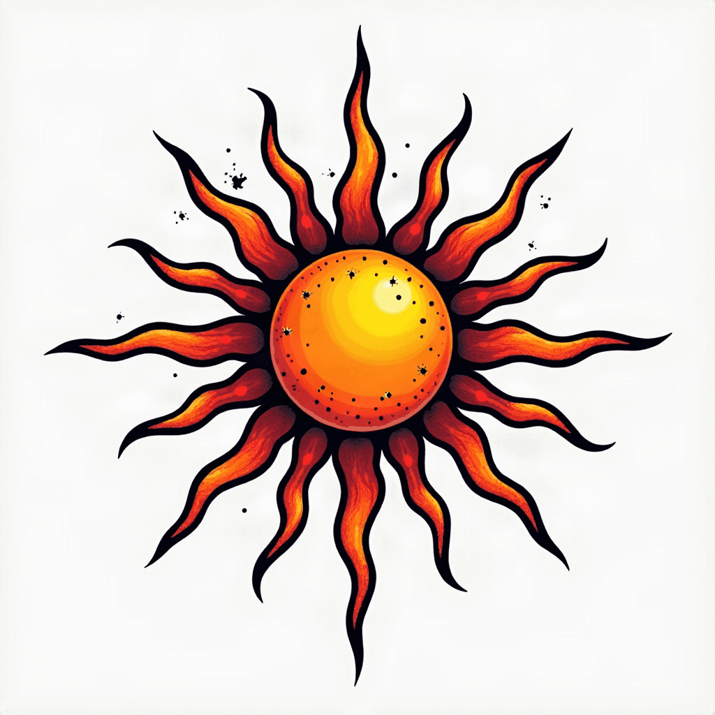 Tribal sun design