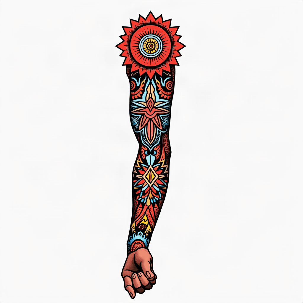 Geometric mandala sleeve