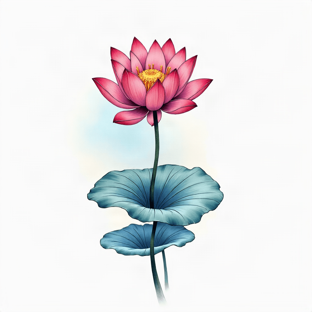 Lotus with water
