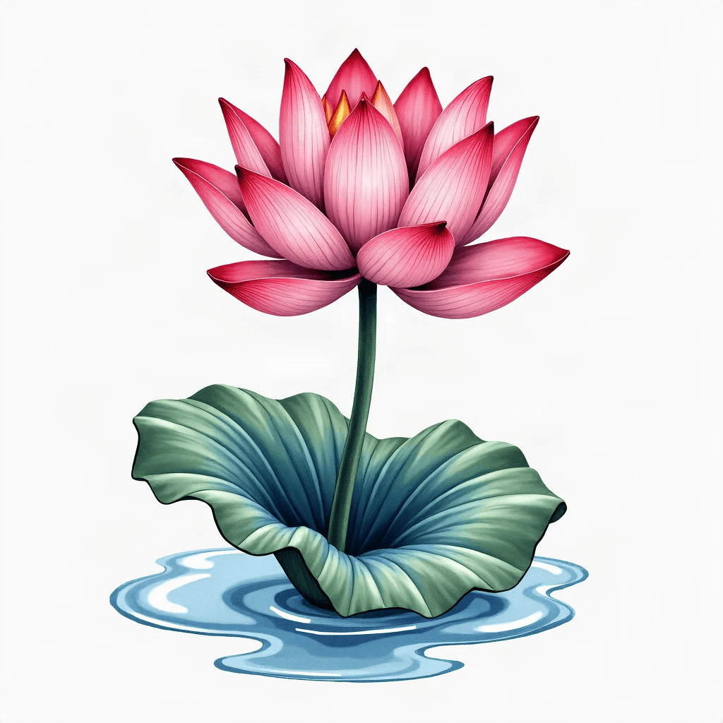 Lotus with water