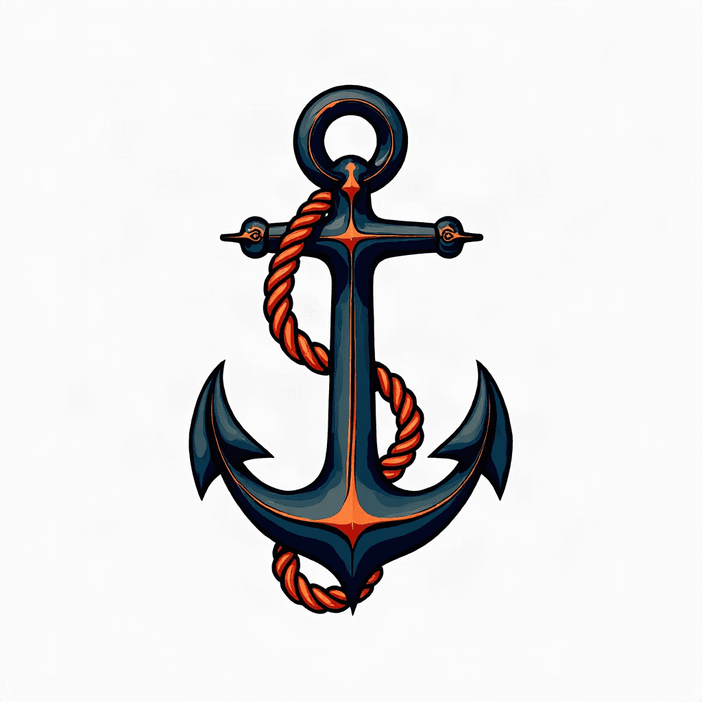 Anchor with rope