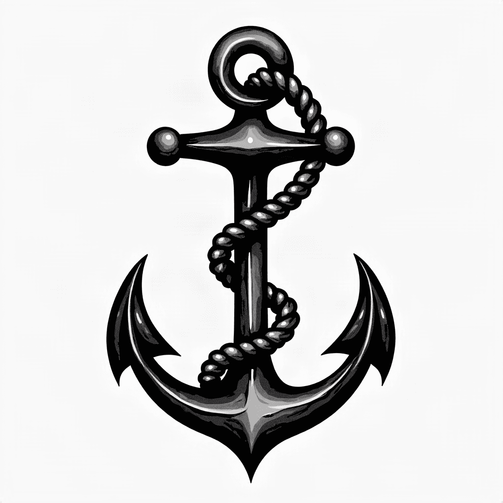 Anchor with rope