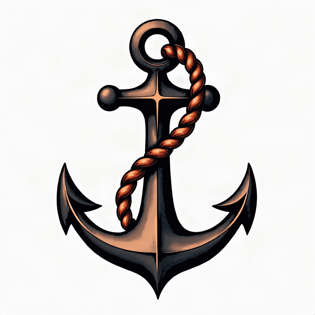 Anchor with rope