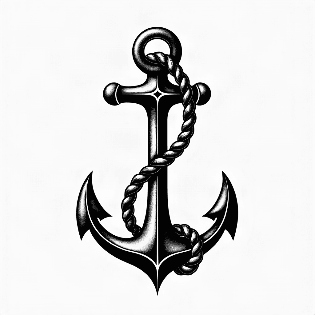 Anchor with rope