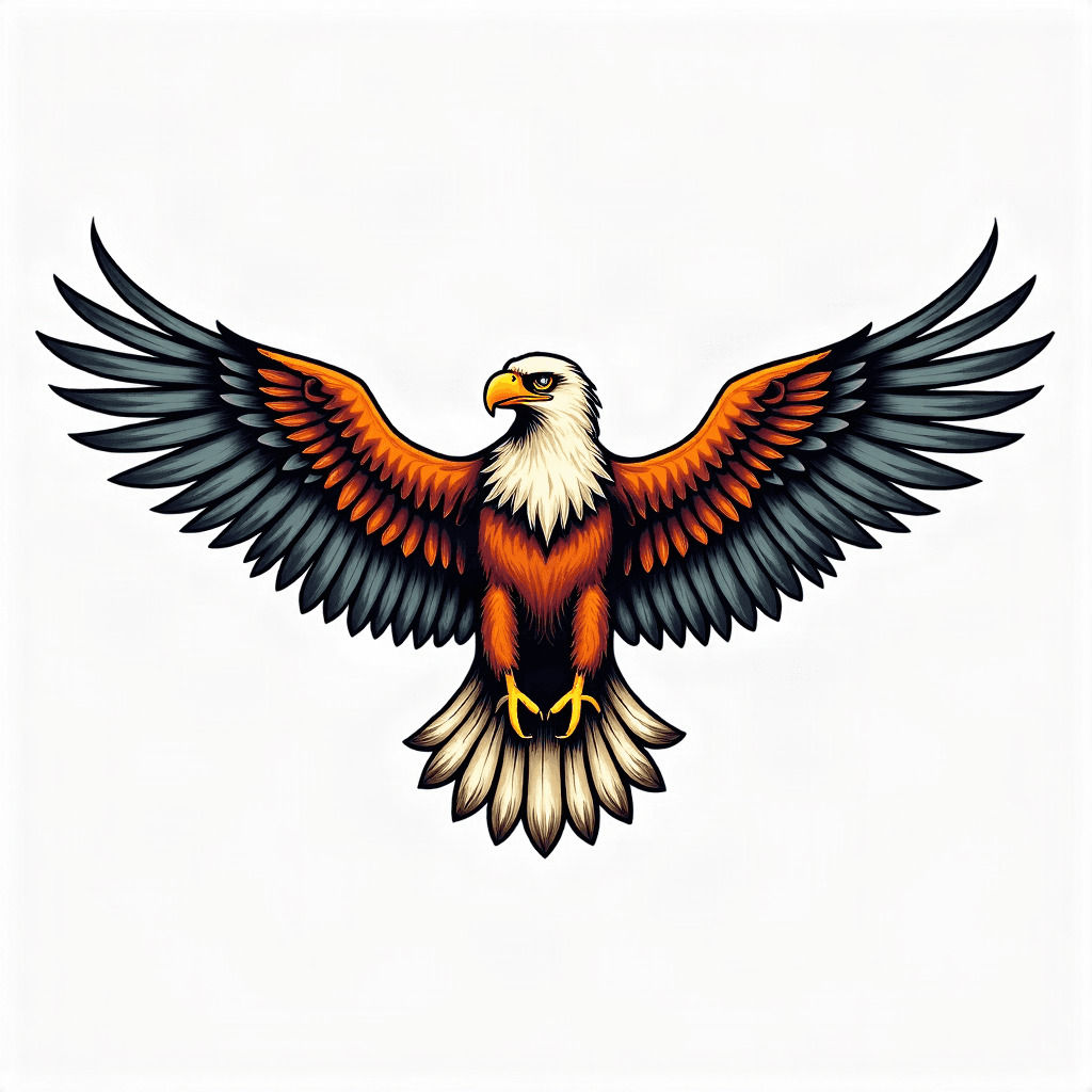 Eagle spread wings