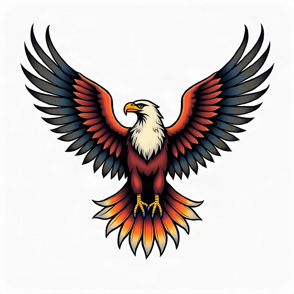 Eagle spread wings
