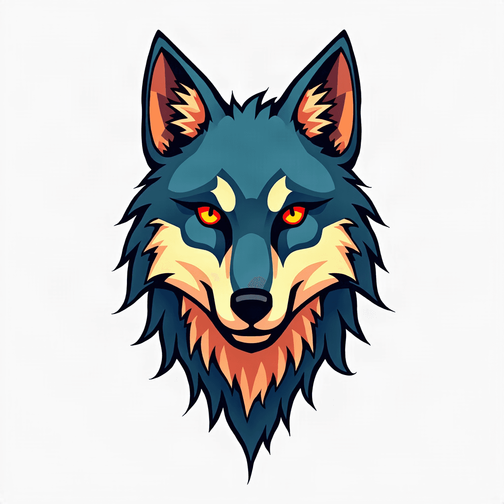 Geometric wolf