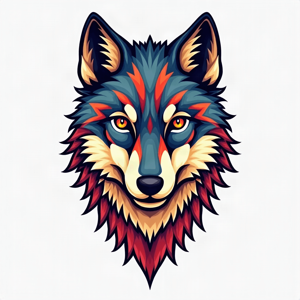 Geometric wolf