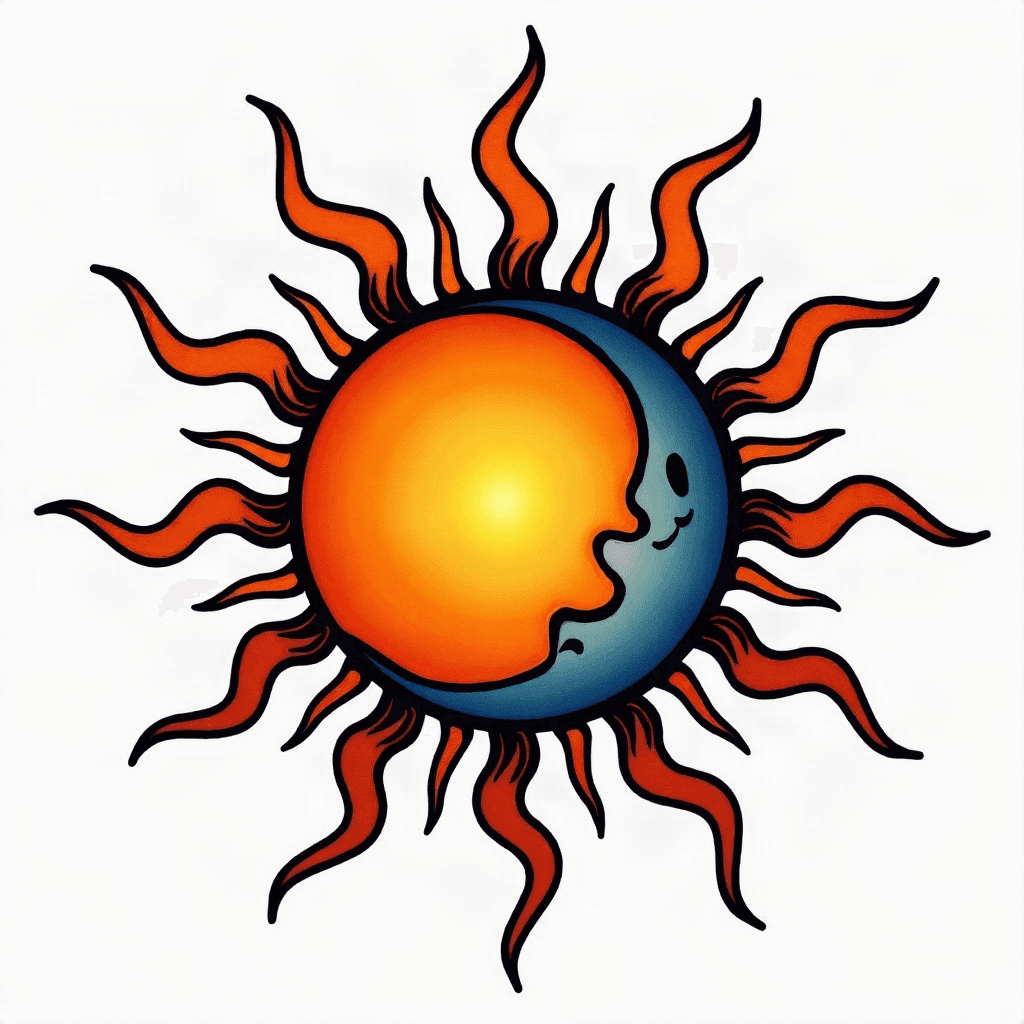 Sun and moon