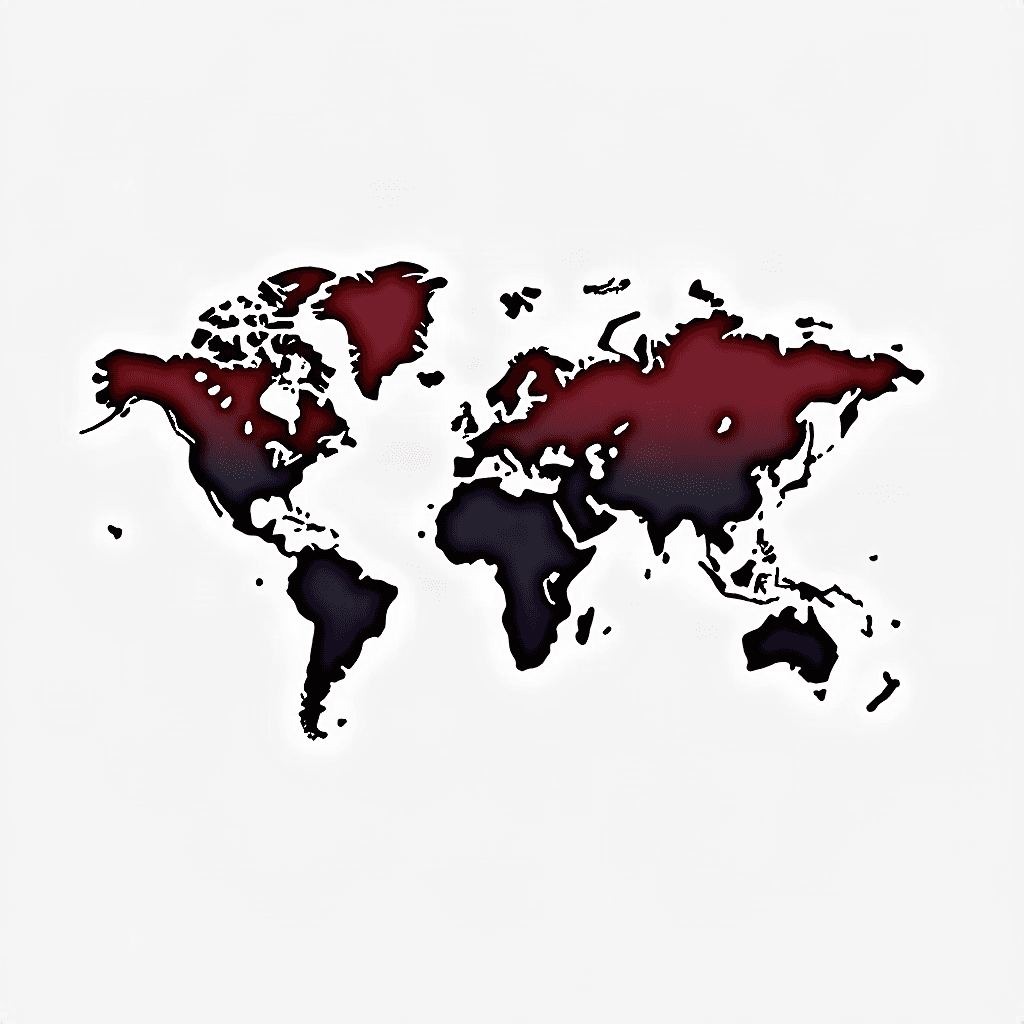World map outline
