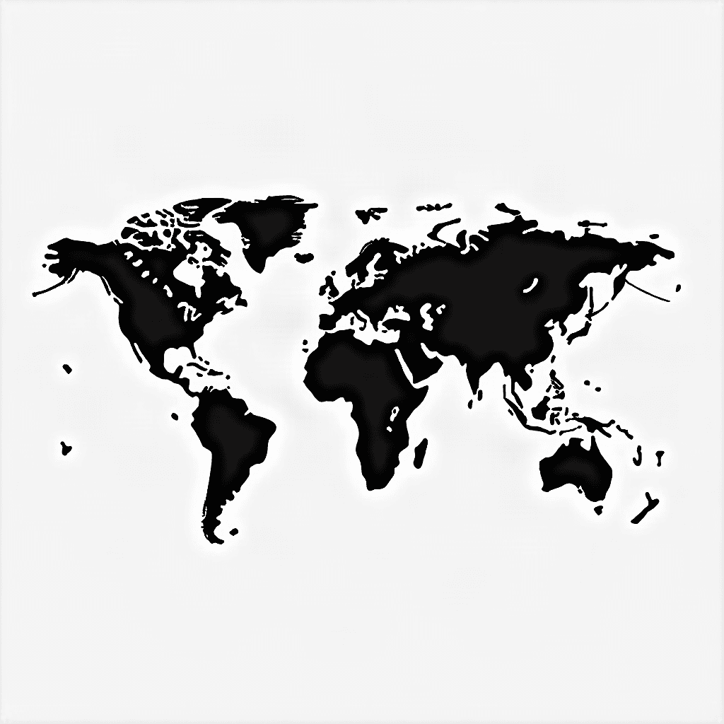 World map outline