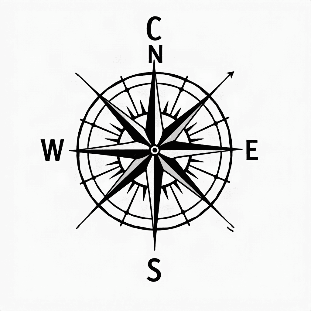 Compass with quote