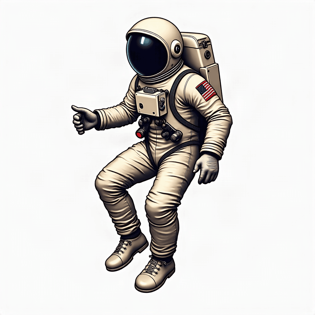 Astronaut floating