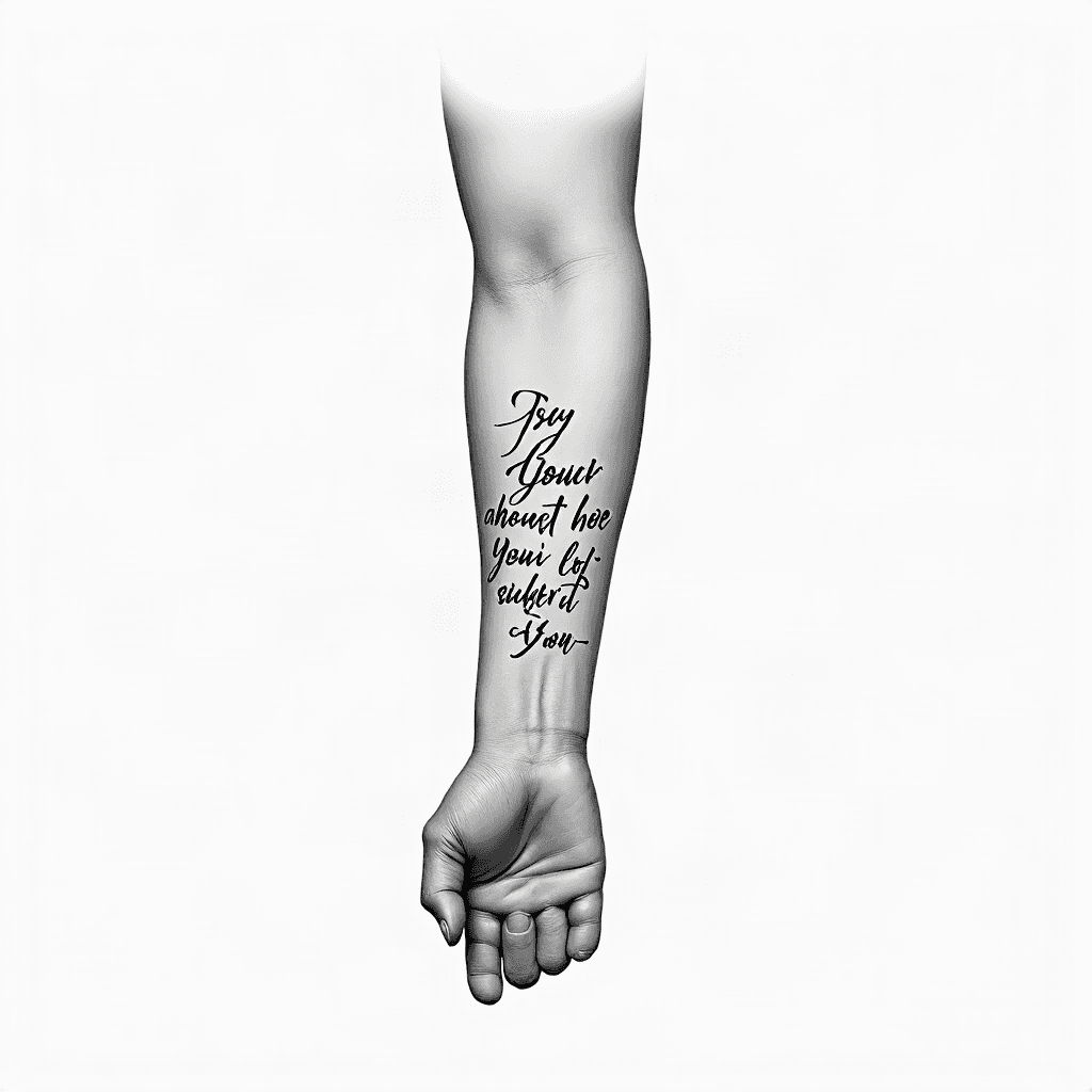 Script quote inner forearm