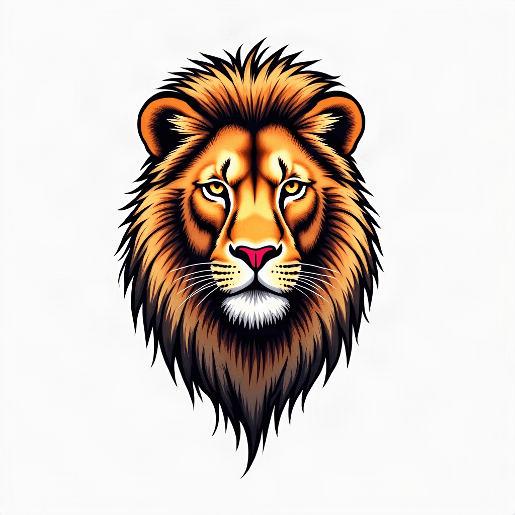 Lion portrait outer forearm