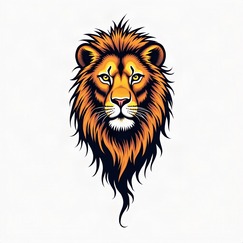 Lion portrait outer forearm